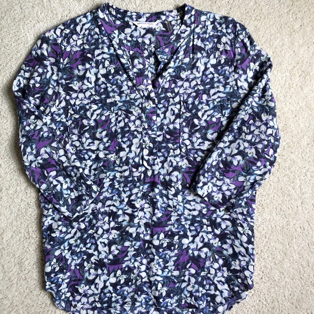 EUC Rebecca Taylor 100% silk blouse